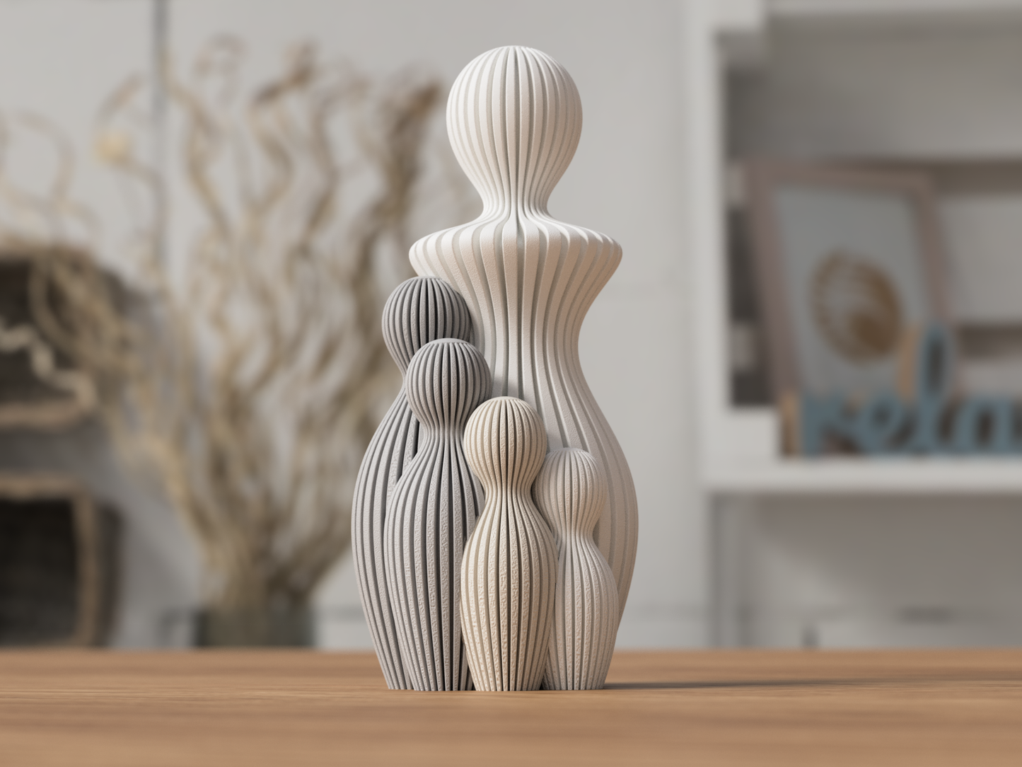 Mors Dag Skulptur med 4 børn