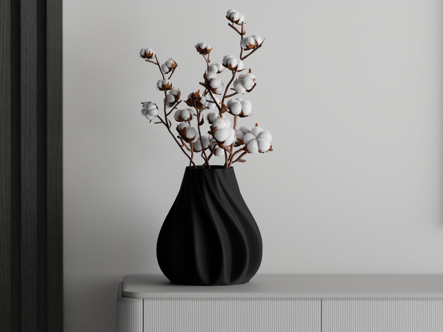 Ribs Twist Low Vase