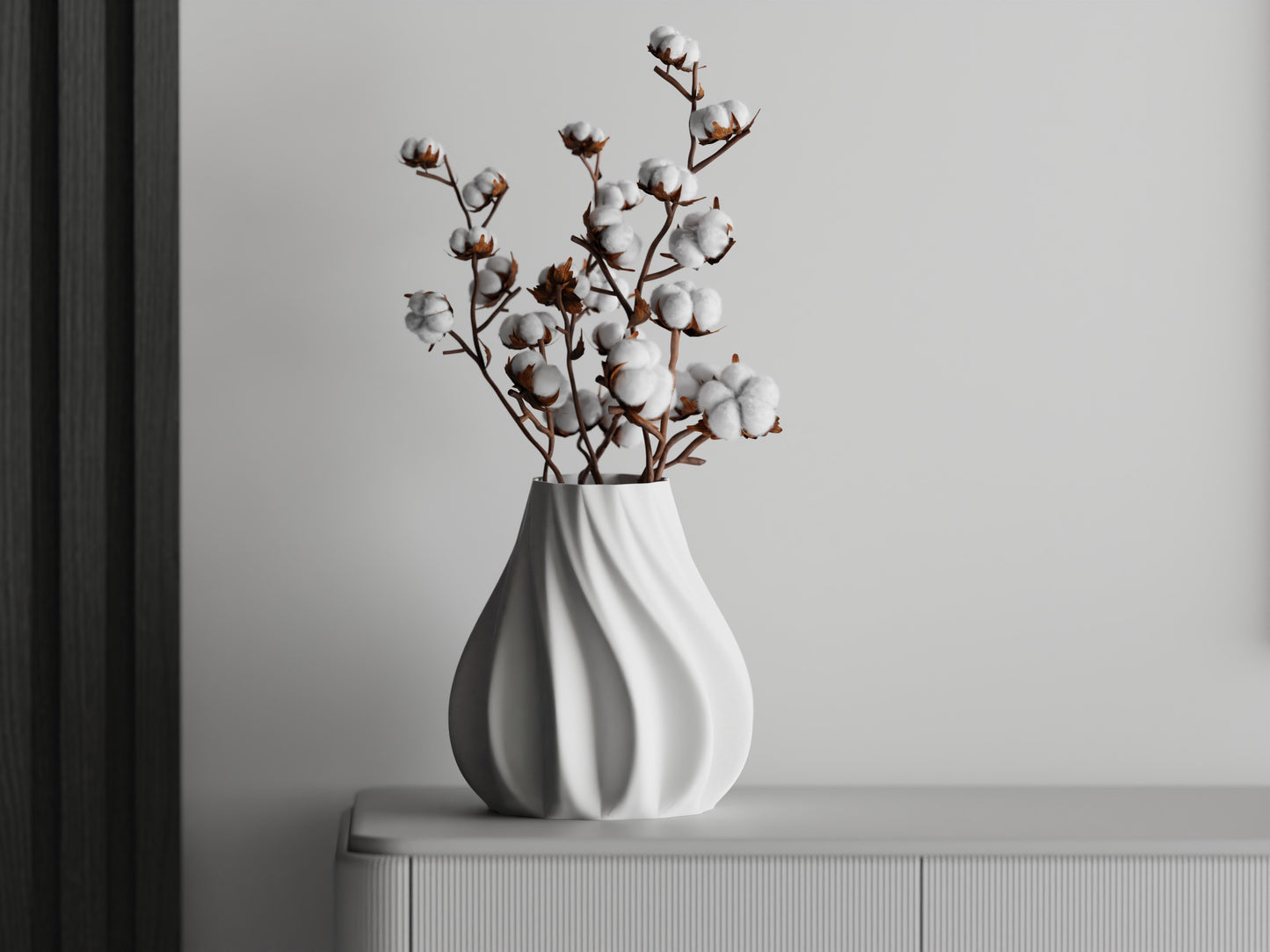 Ribs Twist Low Vase