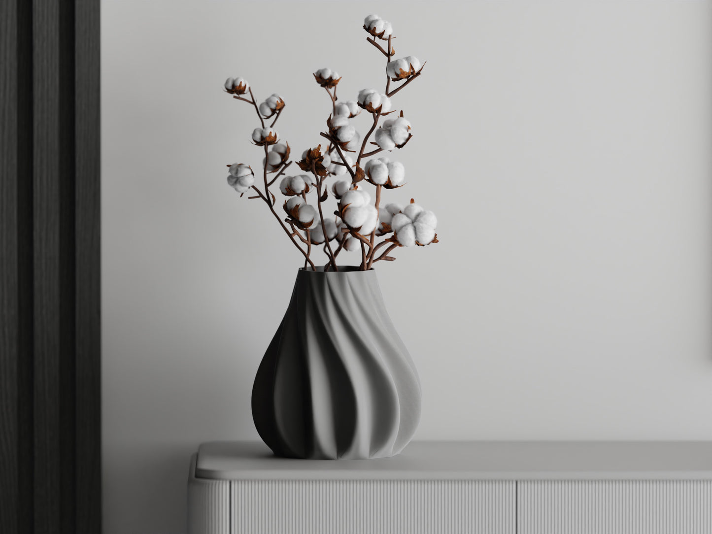 Ribs Twist Low Vase
