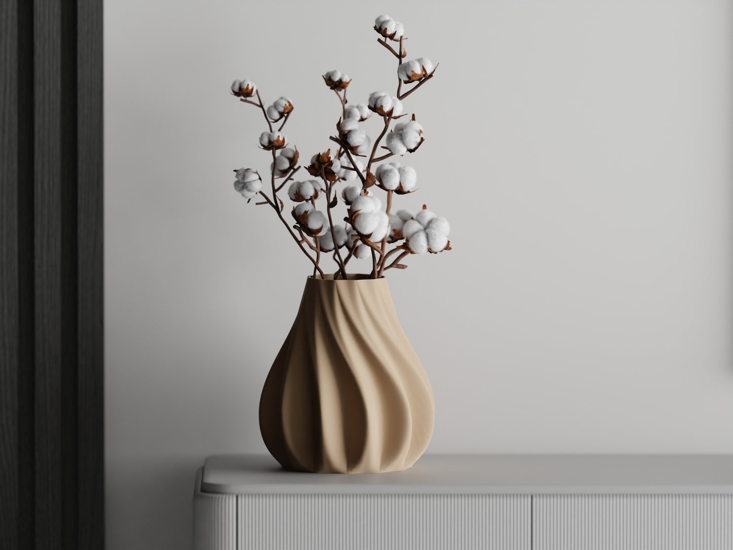 Ribs Twist Low Vase