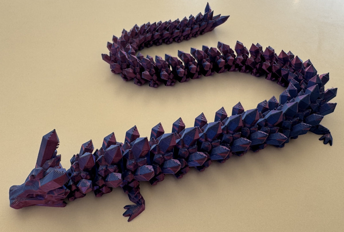 Krystaldrage - 3d printet drage