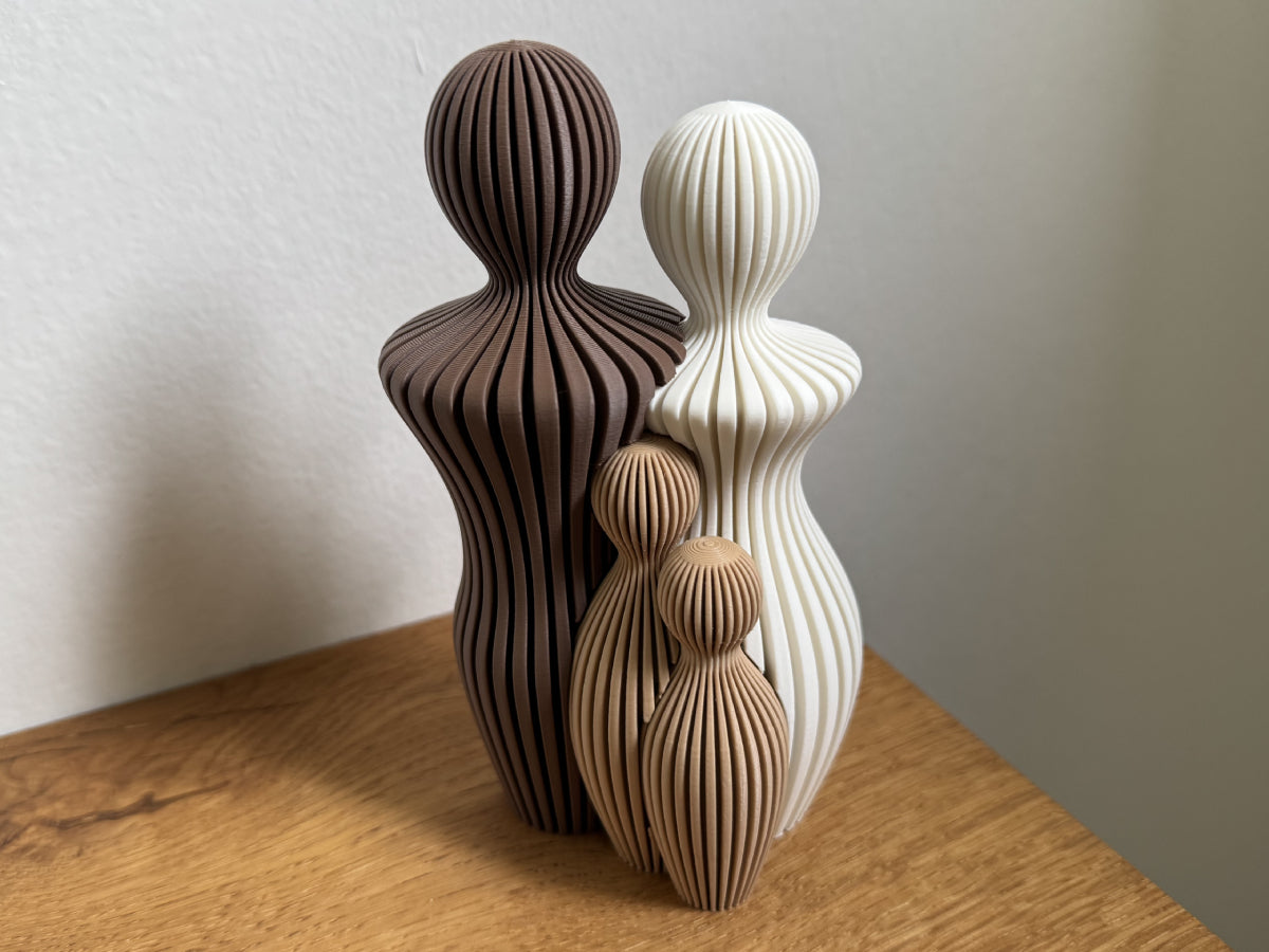 Familie Skulptur med 2 børn