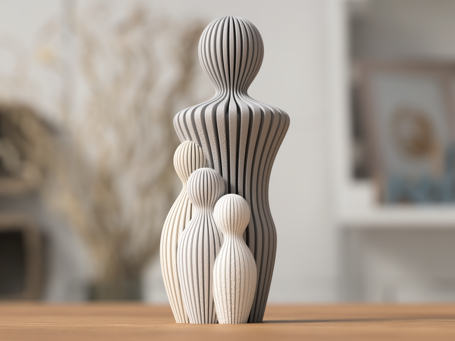 Fars Dag Skulptur med 3 børn