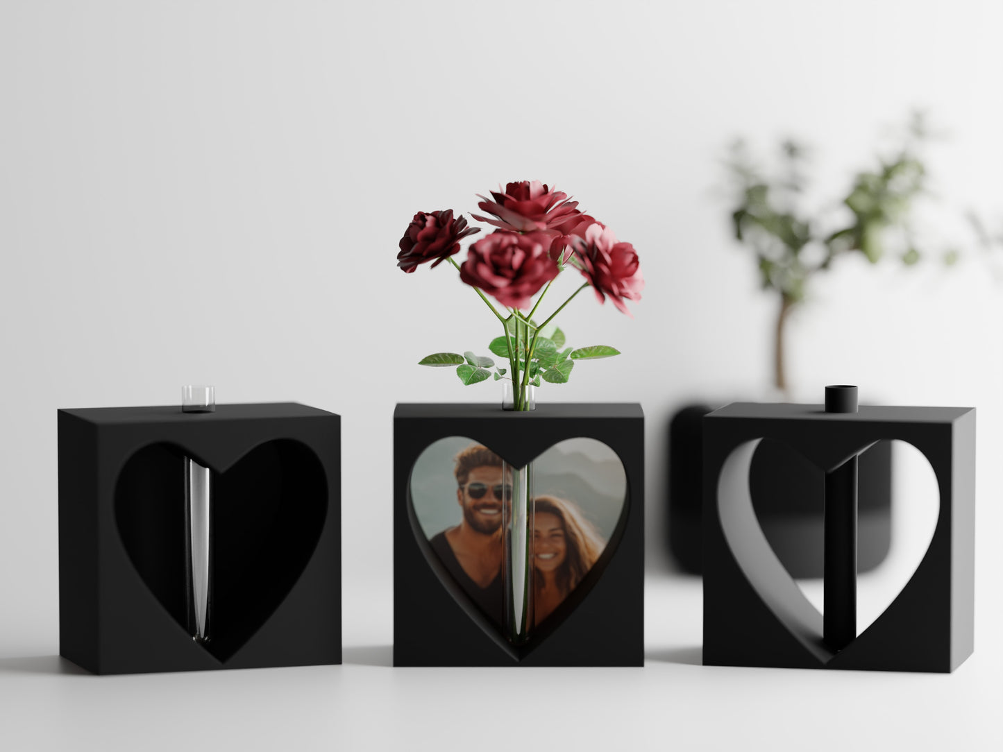 Valentine Hjerte Vase Med Billede