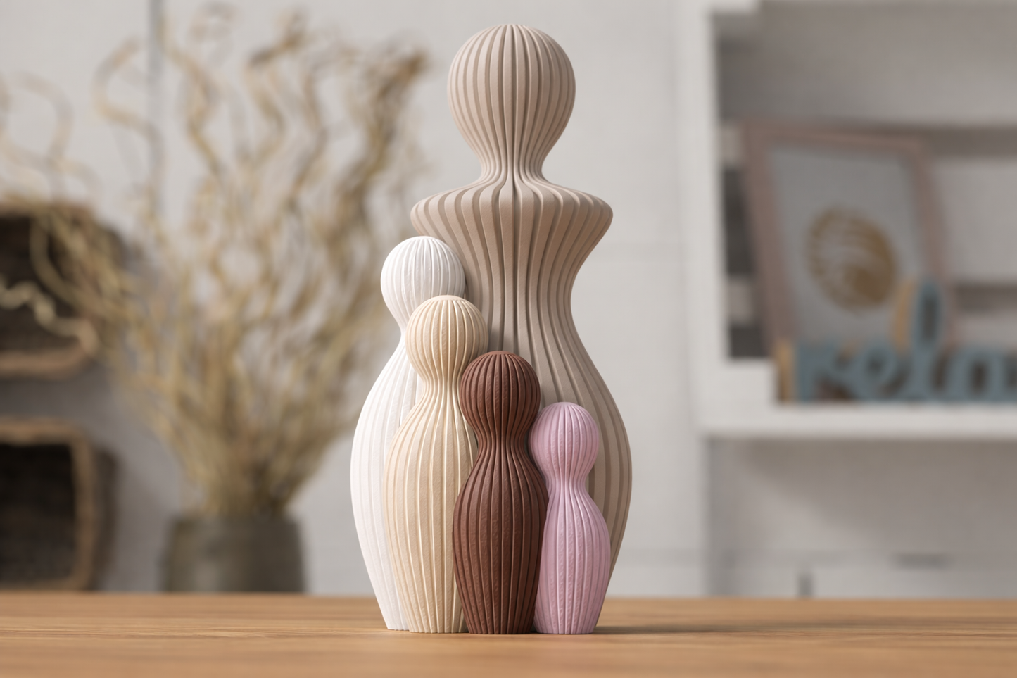 Mors Dag Skulptur med 4 børn