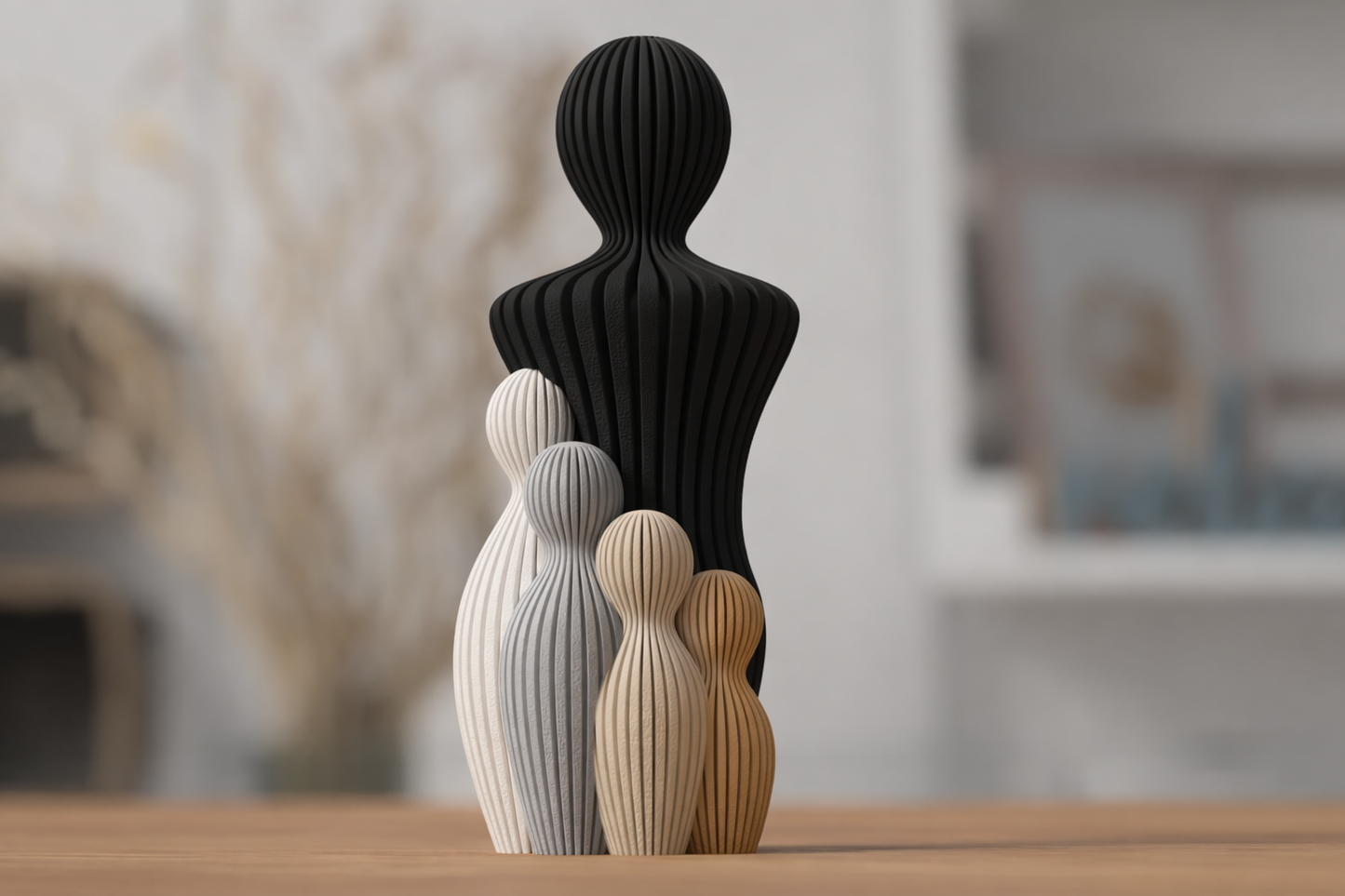 Fars Dag Skulptur med 4 børn