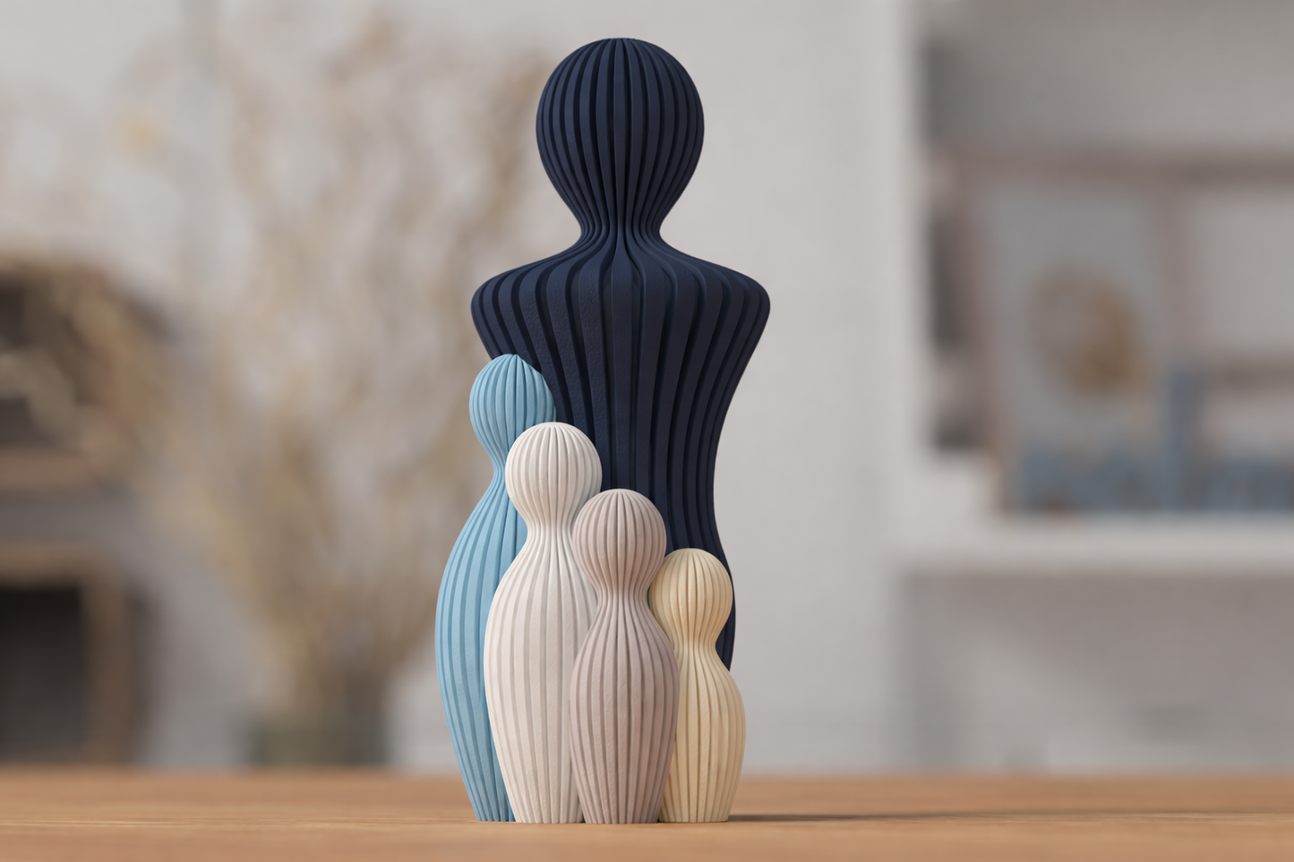 Fars Dag Skulptur med 4 børn