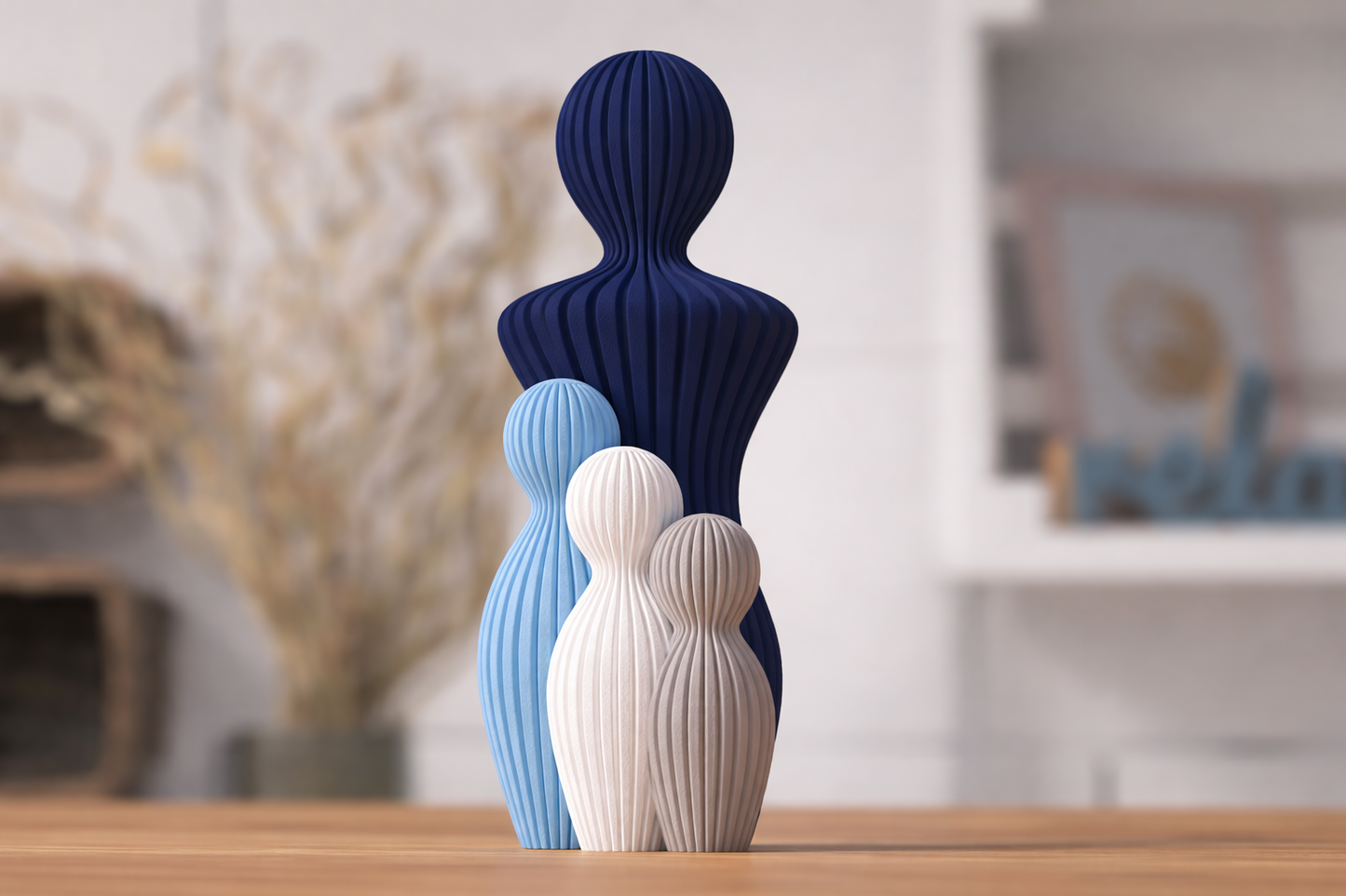 Mors Dag Skulptur med 3 børn