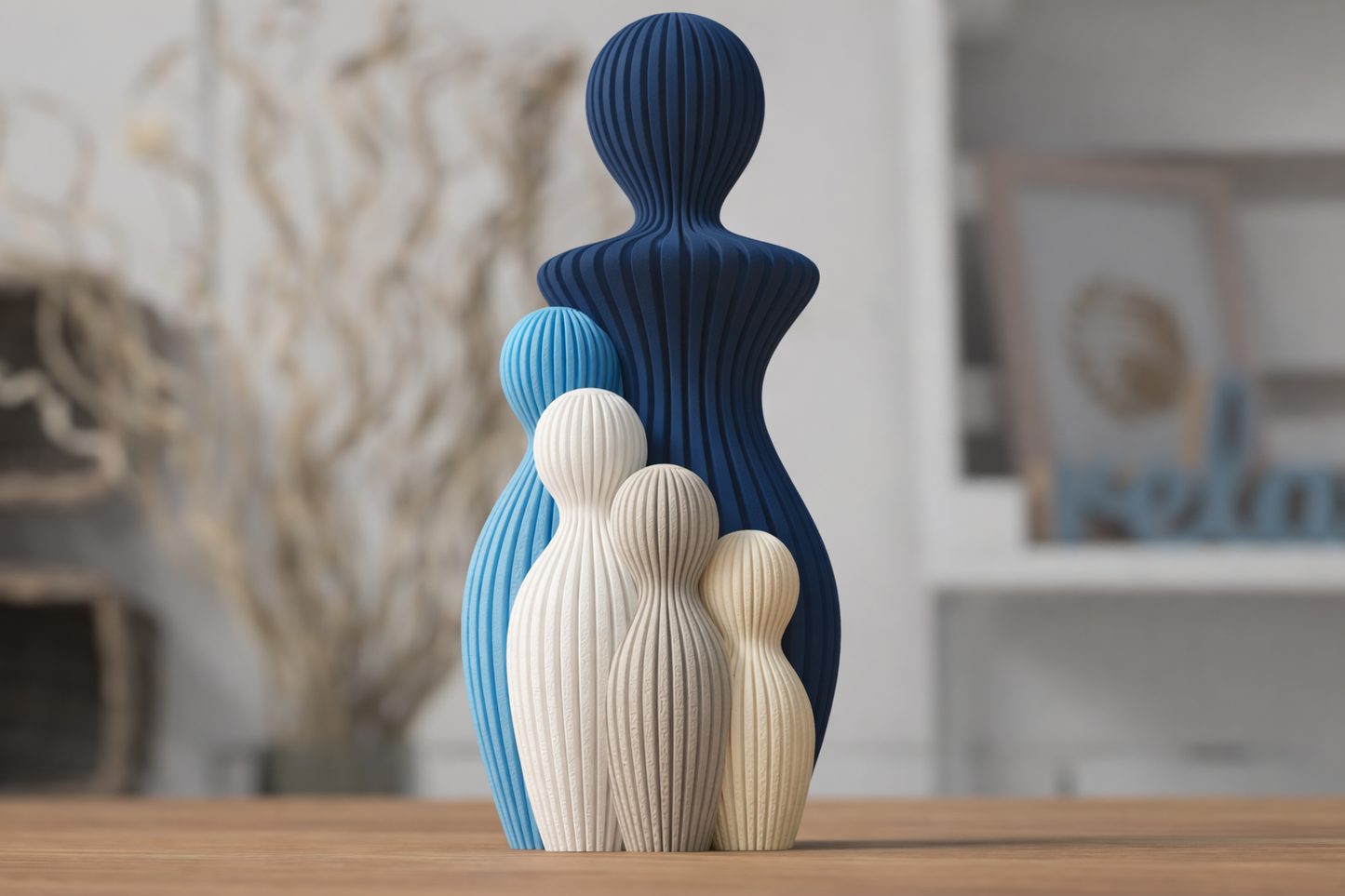 Mors Dag Skulptur med 4 børn