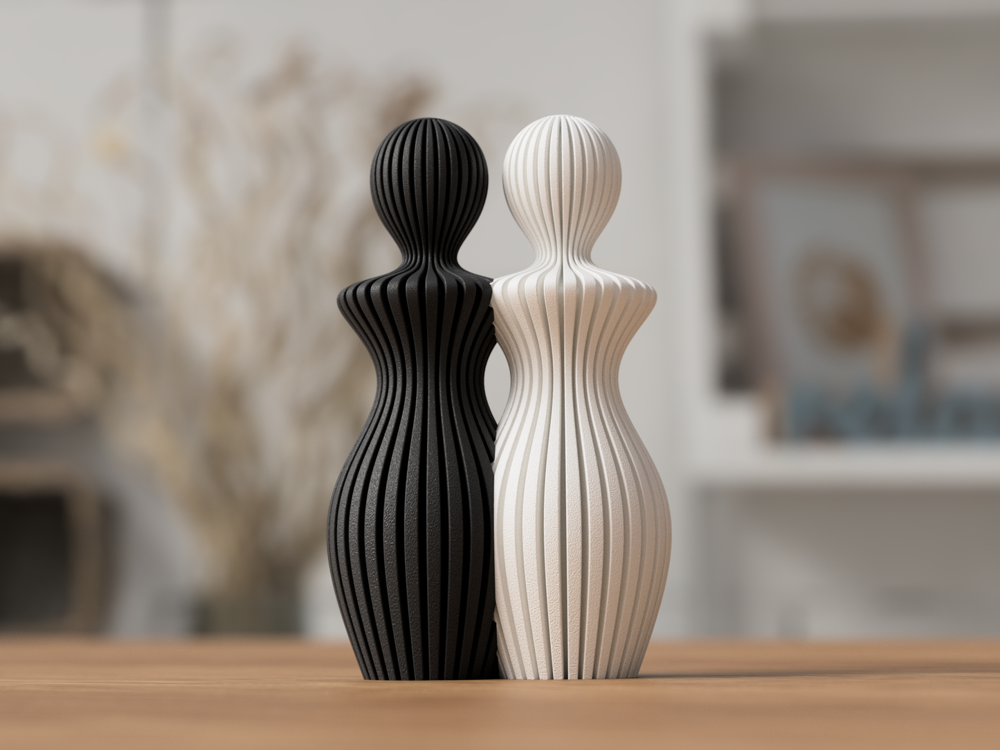 Par Skulptur Med 2 Kvinder