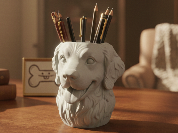 Golden Retriever Kuglepenneholder