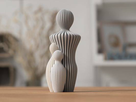 Fars Dag Skulptur med 2 børn