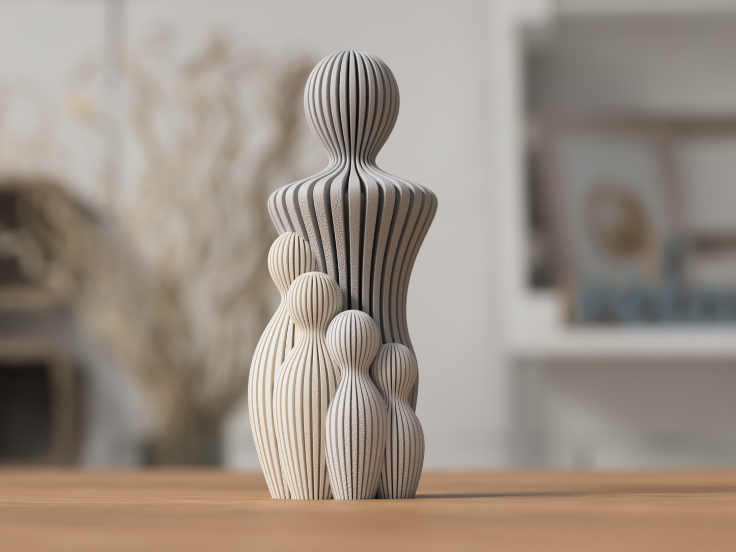 Fars Dag Skulptur med 4 børn