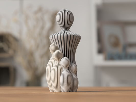 Fars Dag Skulptur med 4 børn